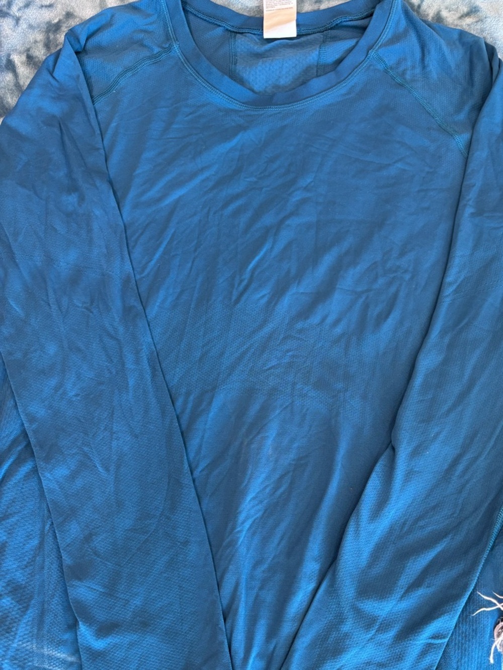 Athleta Royal Blue Crew Neck Long Sleeve Top